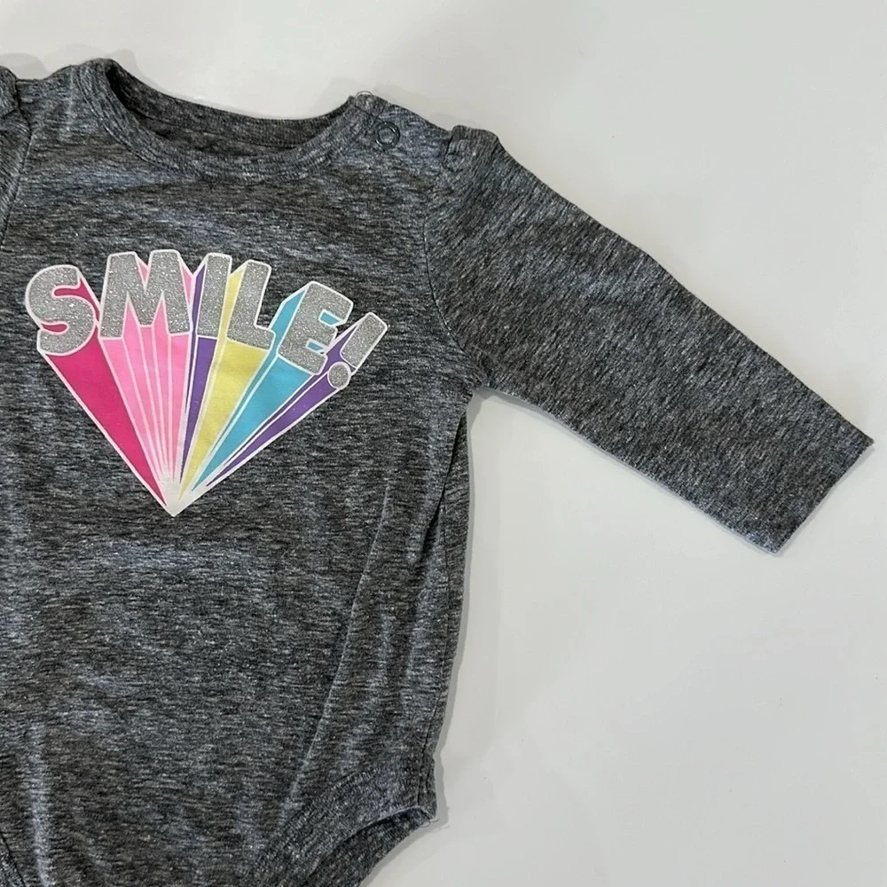 Gray long sleeve onesie